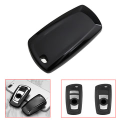 Key Fob Cover Soft TPU Key Shell Case Car Smart Remote Key Protector Fit for BMW 1 3 5 6 7 Series X1 X3 X4 X5 X6, Black