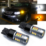 LED Turn Signal Parking/DRL Lights 7443 7444 Switchback Amber White Dual Color