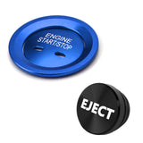 Blue Engine Start + Black Cigarette Lighter Eject Button Cover For Chevrolet GMC