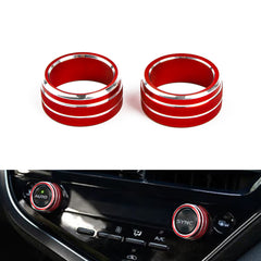 2x Center Console Air Condition Knob Switch Ring Cover For Toyota Camry 2021-up