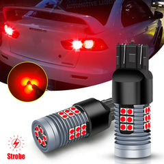 7443 LED Flashing 5-Times Brake Tail Light Lamps Bulbs Safety For Mazda 3 6 CX-5