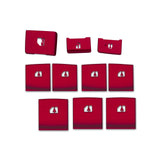 Sporty Red Aluminum Alloy Window Switch Cover Trim For Toyota Camry 2018-2022