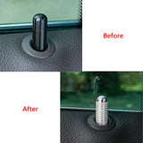 Xotic Tech Bolt On Door Lock Knobs Pin Cover Trim Compatible with Mercedes Benz CLA GLA W117 C117 X156 2014-up (Silver Aluminum) - 4PCS