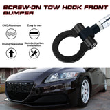 Front Bumper Black JDM Track Racing Style Tow Hook For Honda Fit Insight CRZ