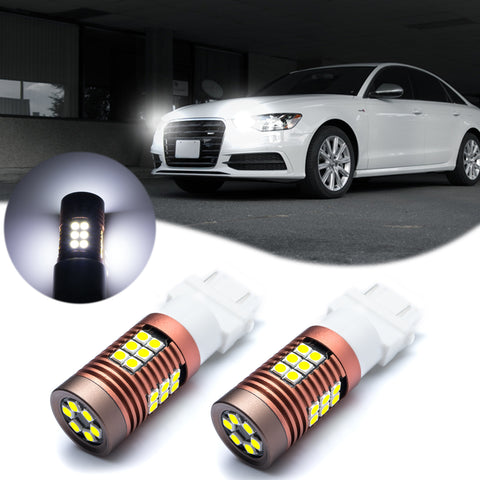 2x 30-SMD LED 3157 4157 3757A S25 Bulb for Brake Tail Stop Light Front Rear Turn Signal Lamp Parking Backup Reverse Light DRL Error Free