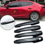 Carbon Fiber Style Car Door Handle Cover Trim Protector for Ford Mustang Edge Fusion 2005-2014