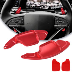 Red Alloy Steering Wheel Paddle Shifter Extension For Cadillac CT4 CT5 XT4 XT6