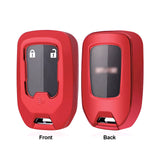 Red Soft TPU Full Covered w/Button Key Fob Cover For GMC Yukon/XL/Denali 2015-2020