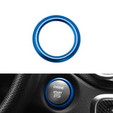 Aluminum Keyless Start Engine Stop Push Button Surrounding Ring Decoration Cover Trim Compatible with Mercedes Benz B C E S G CL SL ML GL CLA GLA GLC GLK GLS Class (Blue)