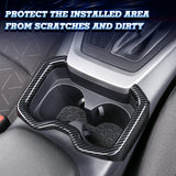 Set Carbon Fiber Style Center Console Gear Shift Box Water Cup Holder Accessories Cover Trim Combo Kit, Compatible with Toyota Rav4 2019-2024