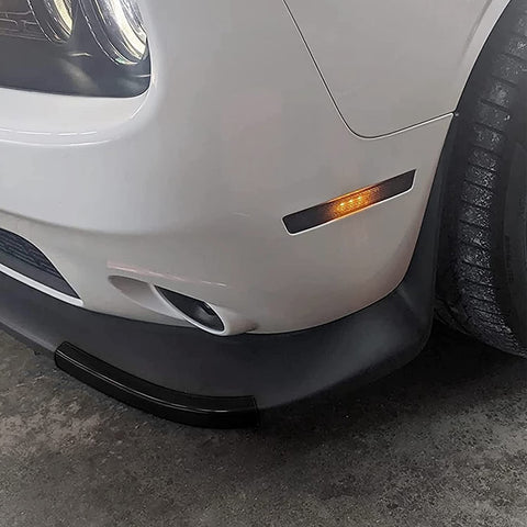 Black Bumper Lip Corner Protector Trim For Dodge Challenger RT SRT GT 2015-2021