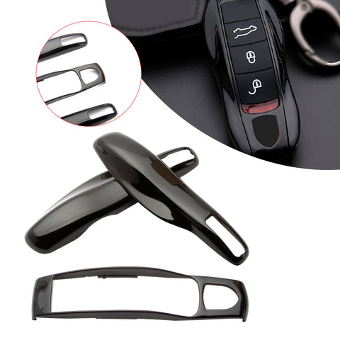 Black Hard Remote Control Key Fob Holder For Porsche Cayenne Panamera Boxster Cayman