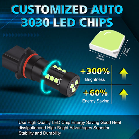 For Chevy Camaro 2010-2015 High Power Blue LED Bulbs Daytime Running Light P13W