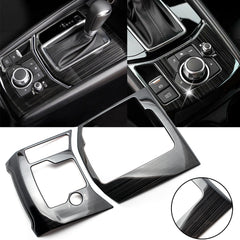 Stainless Steel Car Gear Shift Knob Console Panel Trim Frame Cover for Mazda CX-5 CX5 2017-2021