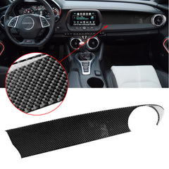 Real Carbon Fiber Copilot Dashboard Console Panel Cover Trim Overlay for Chevrolet Camaro 2016-2024