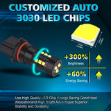 For Chevy Camaro 10-15 LED Bulb Daytime Running Light 6000K White P13W Fog Lamp