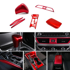 Red ABS Gear Shift Panel Center AC Vent Frame Decor Trim For Honda Accord 18-22