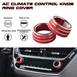 2pcs Red AC Climate Control Knob Surrounding Cover For Toyota Corolla 2020-2022