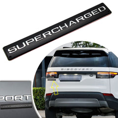 1pc SUPERCHARGED Emblem Tailgate Side Fender Badge Sticker for Land Rover Black