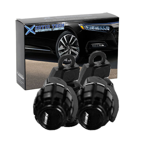Tire Wheel Valve Stem Caps Set Air Dust Cover Caps Grenade Shape/Skull Shape