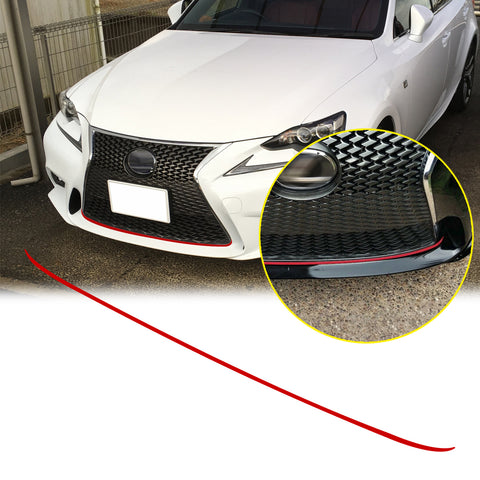 Front Grille Pinstripe Vinyl Sticker Trim, Glossy Red Front Hood Panel Edge Molding Stripe Decal for Lexus IS/IS 250/IS 350/IS 200t with F-Sport 2014-2017