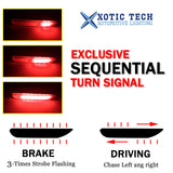 3D Optic Red Lens Rear Bumper Reflector Brake Tail Lights w/Sequential Turn Signal Lamps, Strobe Brake Lighting Kit For Infiniti Q50 QX56 QX60 QX80 Nissan Pathfinder Rogue, etc
