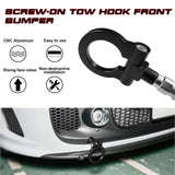 Set Black Track Racing Aluminum Tow Hook Ring For Honda Fit Acura TL 2006-2008