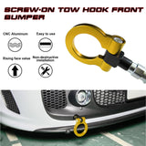Set Gold Track Racing Aluminum Tow Hook Ring For Honda Fit Acura TL 2006-2008