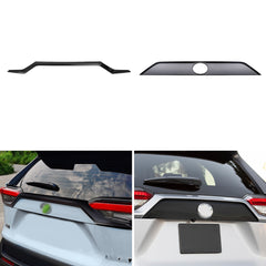 Glossy Black Rear Door Trunk Gate Lid Cover Combo Kit For Toyota RAV4 2019-2024