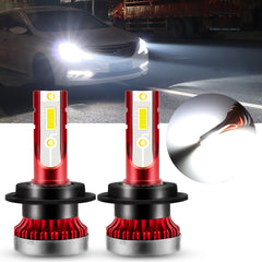 6000K Super White H7 LED Headlight Replacement Bulbs