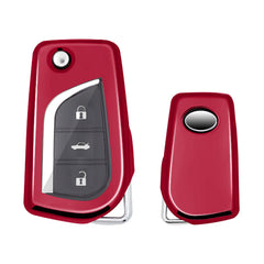 For Toyota Auris Corolla Yaris 2/3/4 Button Red TPU Folding Key Fob Protector