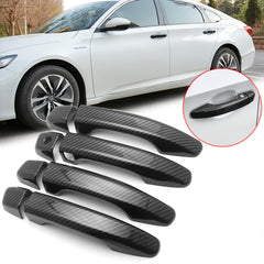 Carbon Fiber Look Car Door Handle Protector Cover Trim for Honda Accord 10th 2018 2019 2020