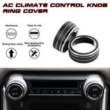 For Toyota RAV4 2019-2023 Black AC Climate Switch Knob Ring Surround Cover 2pcs