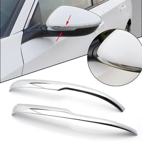 2pcs ABS Chrome Rear View Side Door Mirror Strip Cover Trim for Honda Accord 2018-2019