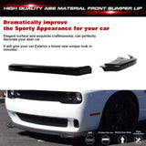 For Challenger SRT Hellcat 2015-2023 Black Bumper Corner Spoiler Protector Trims