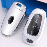 Silver Soft TPU Full Protect Smart Key Fob Cover For Hyundai Sonata 2020-2022