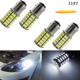 4x 127-SMD Xenon White 1157 2357 12499 12594 LED Turn Signal Tail Light Bulbs