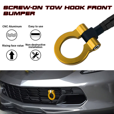 Gold Track Racing Style Anodized Aluminum Tow Hook For Cadillac XLR 2006-2009