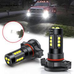 Xotic Tech 2x H16 5202 3000LM Fog Light 6000K White High Power 15-SMD LED Driving Bulbs DRL