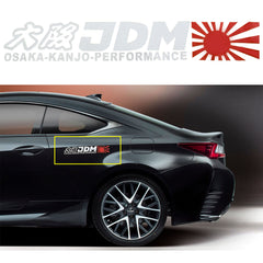 OSAKA-KANJO-PERFORMANCE Letter Decal Rising Sun JDM Japanese Performance Vinyl Sticker