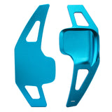 Steering Wheel Paddle Shifter Cover Trim, CNC Aluminum Alloy, Compatible With BMW 2 3 4 X1 X2 X3 X4 X5 X6 Series,F22 F23 F30 F31 F33 F34 F36 F32 F15 F16 F25 F26 F48 F39 (Blue)