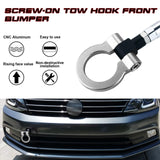 Silver CNC Aluminum Sporty Racing Style Tow Hook For Volkswagen VW Jetta 2015-18