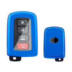 Blue TPU Full Seal Smart Key Fob Case For Toyota Camry Corolla Highlander Avalon