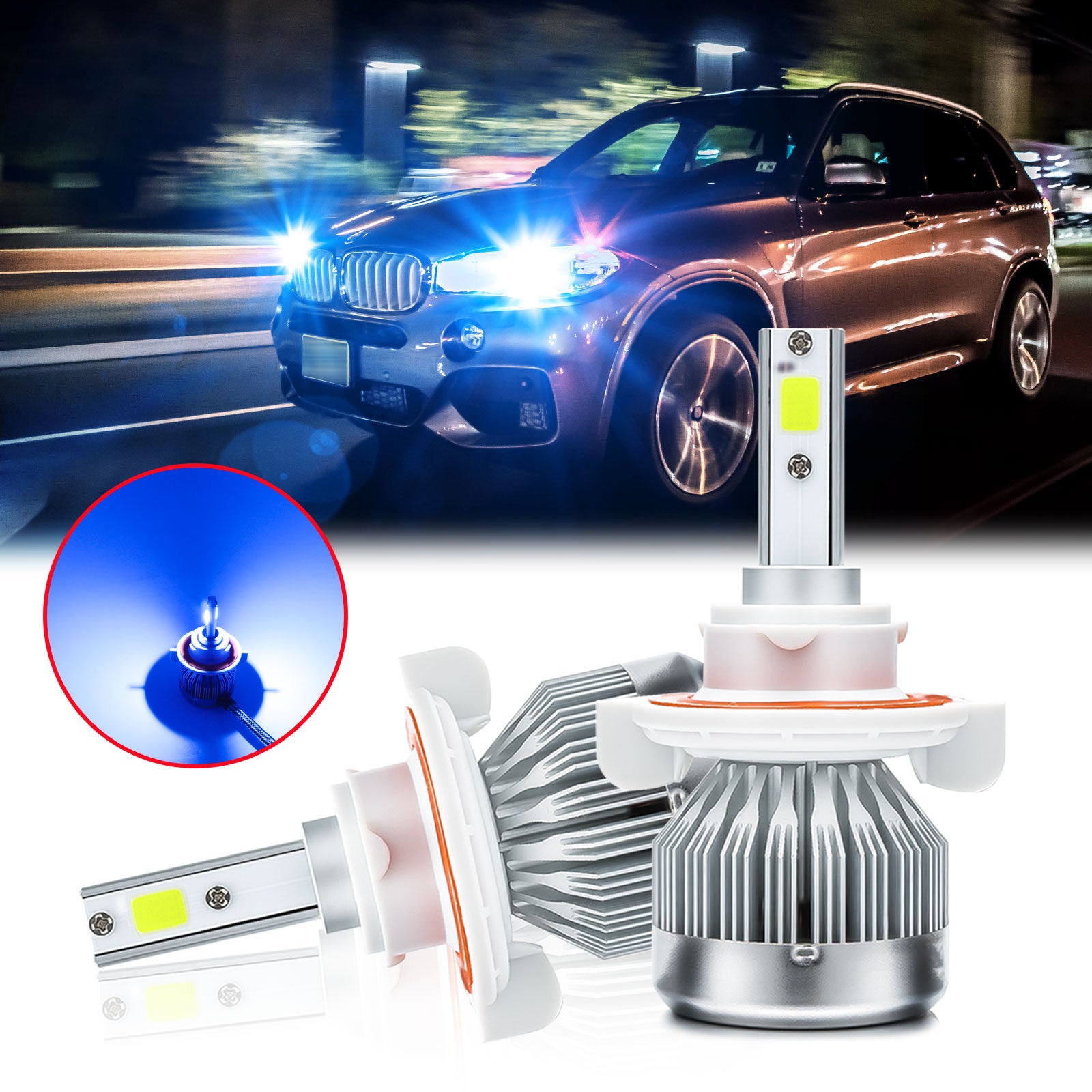 9003 Hi/Lo Dual Beam LED Headlight Conversion Kit - Foto 7