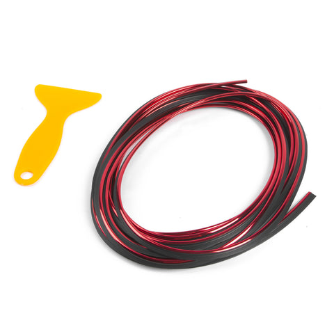 16ft Red Car Interior Door Gap Edge Line Insert Molding Trim Strip Accessories