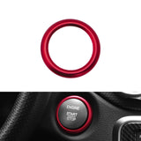 Aluminum Keyless Start Engine Stop Push Button Surrounding Ring Decoration Cover Trim Compatible with Mercedes Benz B C E S G CL SL ML GL CLA GLA GLC GLK GLS Class (Red)