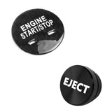 Real Carbon Engine + Black Cigarette Lighter Eject Button Trim For Chevrolet GMC