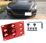 Black / Gold / Red Tow License Plate Frame Bumper Relocating Mount Bracket Kit for Mazda 3 6 CX-5 MX-5 Miata