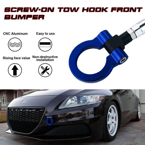 Front Bumper Blue JDM Track Racing Style Tow Hook For Honda Fit Insight CRZ