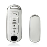 White Soft TPU Leather Shockproof Smart Entry Key Fob Cover For MAZDA 3 2009-23